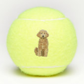 Tennisballen met gouden doodle (Voorkant)