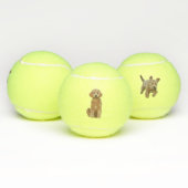 Tennisballen met gouden doodle (Multi)