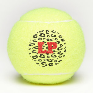 Tennisballen met luipaardpatroon en eigen naam