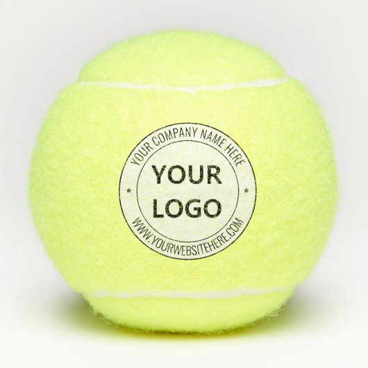 Tennisballen met op maat gemaakt logo en tekst (Voorkant)