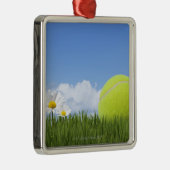Tennisballen Metalen Ornament (Rechts)
