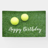 Tennisballen op groen gras spandoek (Horizontaal)