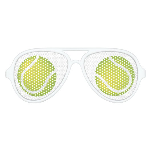 Tennisballen Party Shades Aviator Zonnebril (Voorkant)