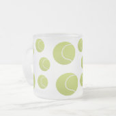 tennisballen patroon matglas koffiemok (Voorkant links)