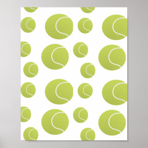 tennisballen patroon poster