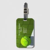 Tennisballen staan op de achtergrond Coach Bagagelabel (Voorkant (verticaal))