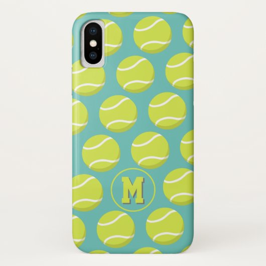 Tennisballen voor meisjes, monogrammen Case-Mate iPhone case (Achterkant)