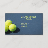Tennisballen zijn op de achtergrond van de rechtba visitekaartje (Voorkant)