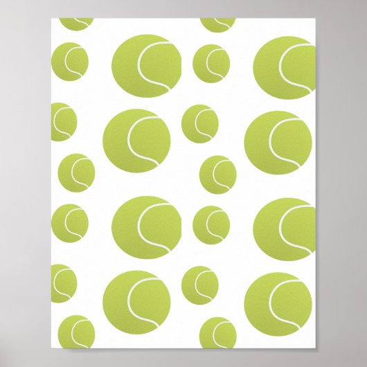 tennisballenpatroon poster (Voorkant)