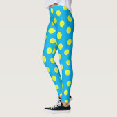 Tennisbalpatroon op Sky Blue Leggings (Links)