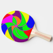 Tennisbat / peddel - kleurendraden tafeltennisbatje (Zijkant)