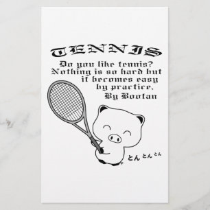 Tennisbriefpapier Briefpapier