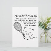 Tennisbriefpapier Briefpapier (Staand voorkant)