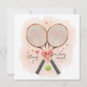 Tennisbruiloft met racket en hartjes