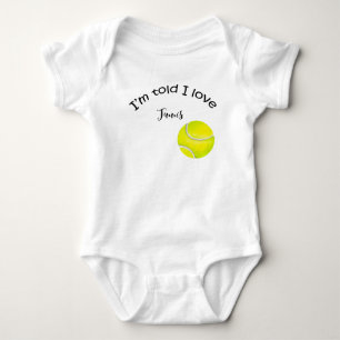 Tenniscadeaus voor Baby shower voor Tennis Player  Romper
