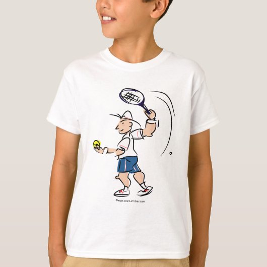 Tenniscadeaus voor jongens. Pas het zelf aan! T-shirt (Voorkant)