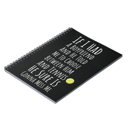 Tenniscadeaus voor meisjes Haar Kinder meisjesspel Notitieboek (Linkerzijde)