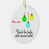 TennisChick Deck Persoonlijke versiering Keramisch Ornament (Rechts)