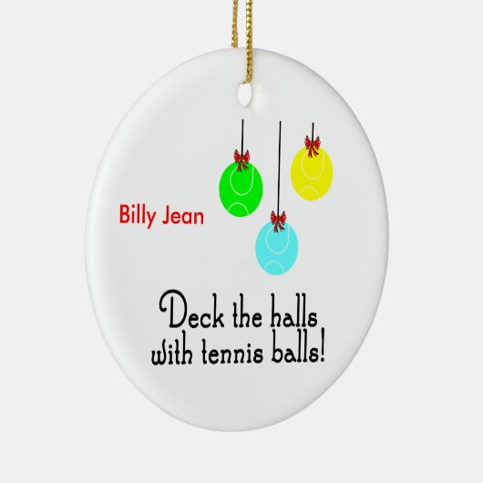 TennisChick Deck Persoonlijke versiering Keramisch Ornament (Rechts)