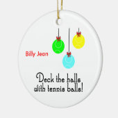 TennisChick Deck Persoonlijke versiering Keramisch Ornament (Links)