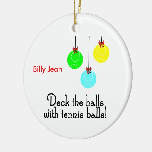 TennisChick Deck Persoonlijke versiering Keramisch Ornament (Links)