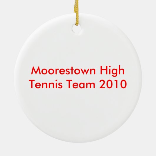 TennisChick Deck Persoonlijke versiering Keramisch Ornament (Achterkant)