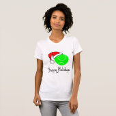 TennisChick Prettige feestdagen T-shirt (Voorkant volledig)