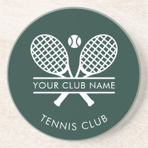 Tennisclub Naam Team Spelers Swag Aangepast Zandsteen Onderzetter