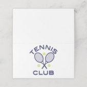 tennisclub plaatskaartje (Buitenkant ongevouwen)
