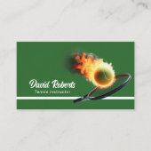 Tenniscoach Cool Tennis Ball in Fire Green Visitekaartje (Voorkant)