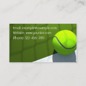 Tenniscoach Green Sports Visitekaartje (Achterkant)