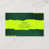 Tenniscoach Groen Visitekaartje (Achterkant)