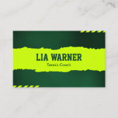 Tenniscoach Groen Visitekaartje (Voorkant)