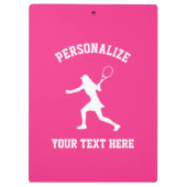 Tenniscoach inclusief roze klembord voor dames (Achterkant)