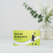 Tenniscoach Professionele Sport Instructeur Visitekaartje (Staand voorkant)