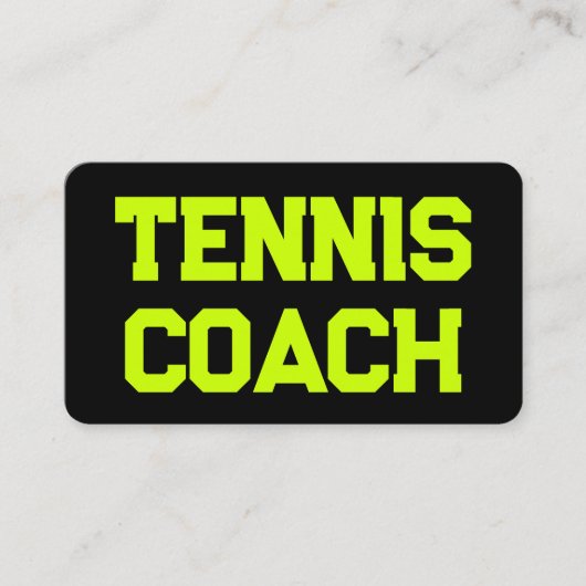 Tenniscoach QR-code Visitekaartje (Voorkant)