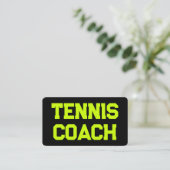 Tenniscoach QR-code Visitekaartje (Staand voorkant)