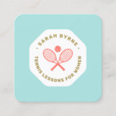 Tenniscoach voor vrouwen plein Visitekaartje (Voorkant)