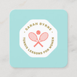 Tenniscoach voor vrouwen plein Visitekaartje