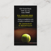 Tenniscoach Zakelijke Kaart Visitekaartje (Achterkant)