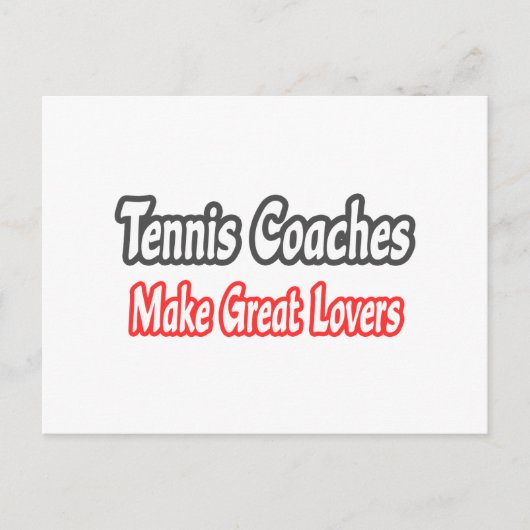 Tenniscoaches...Grote liefhebbers Briefkaart (Voorkant)