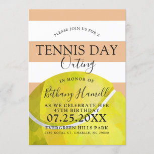 Tennisdag uitje   Tennis thema dan uitnodigen Kaart