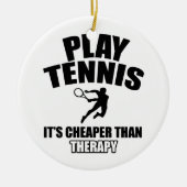    Tennisdesign Keramisch Ornament (Voorkant)