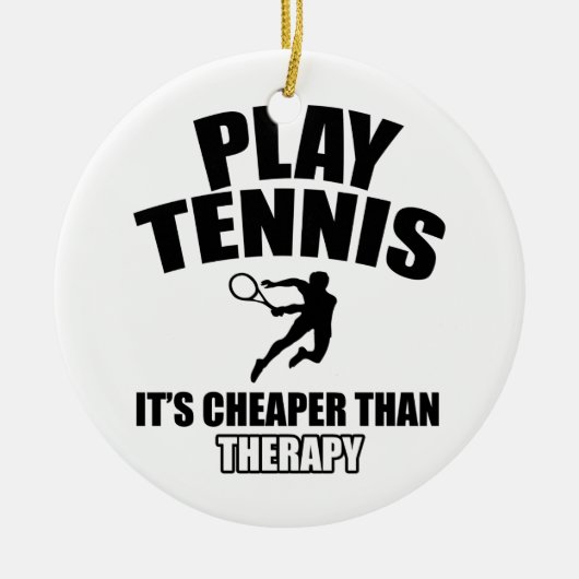   Tennisdesign Keramisch Ornament (Voorkant)