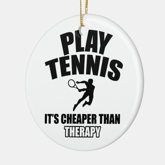    Tennisdesign Keramisch Ornament (Links)