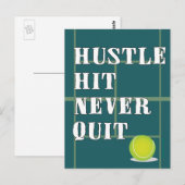 Tennisdrukte Briefkaart (Voorkant / Achterkant)