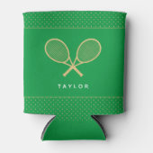 Tennisfeest Chique Goud en Groen Custom Blikjeskoeler (Voorkant)