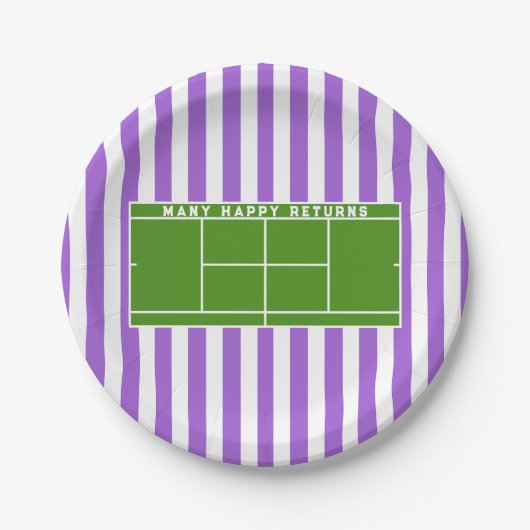 Tennisfeest Papieren Bordje (Voorkant)