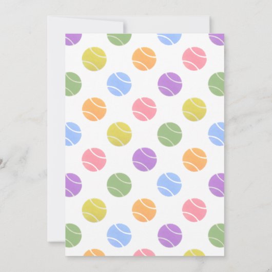 Tennisfeest Uitnodiging (Achterkant)