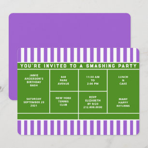 Tennisfeest Uitnodiging